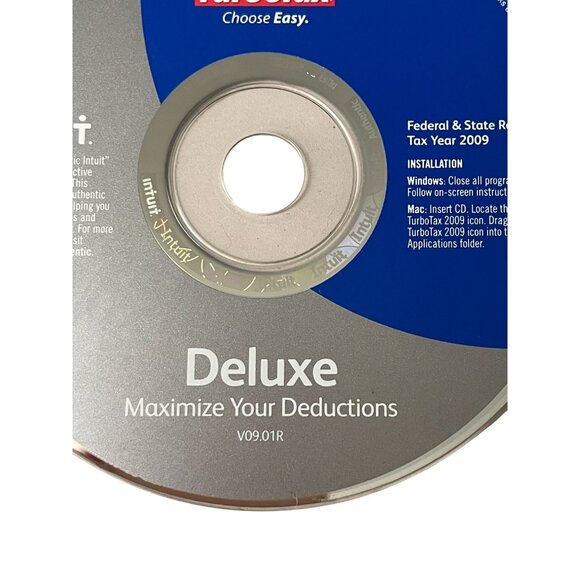 TurboTax Deluxe 2009 Software for Federal and State Tax Preparation CD-ROM - Picture 4 of 6